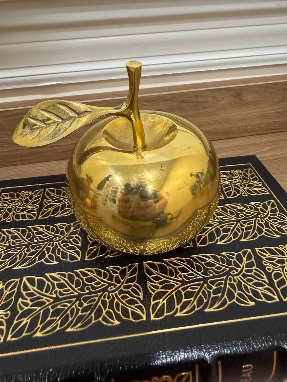 Vintage Brass Apple Bell 🍎